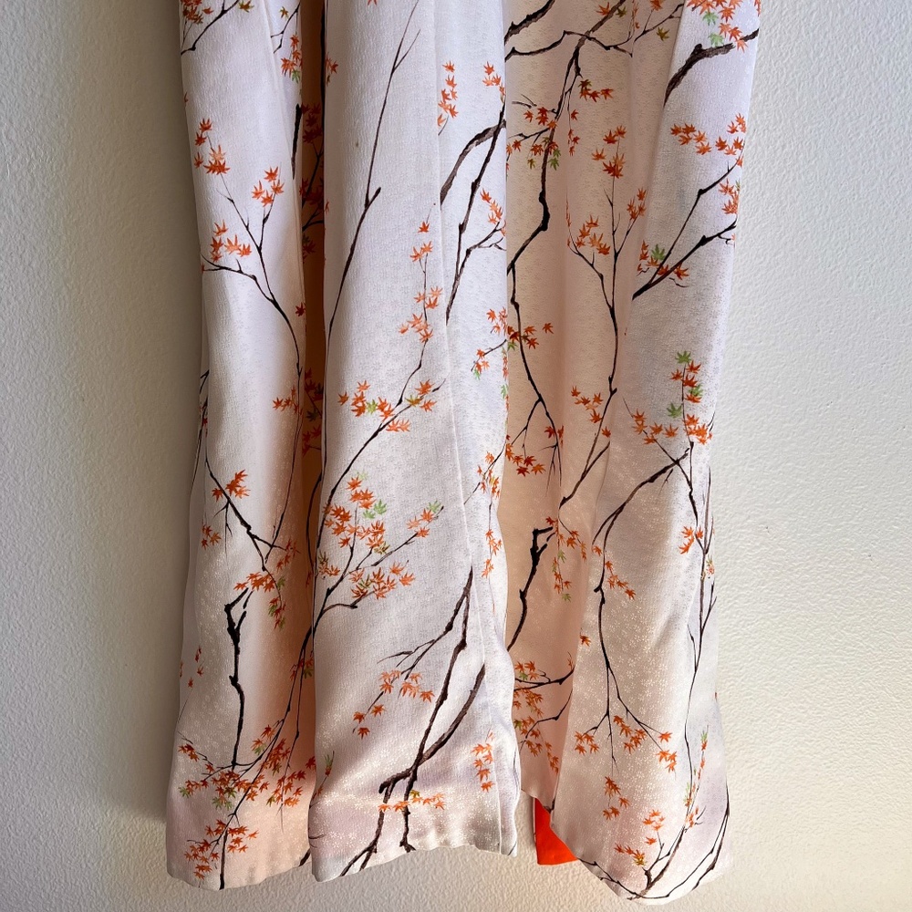 Japanese Maple Kimono Robe - Cream and Orange - Picture 13 of 13